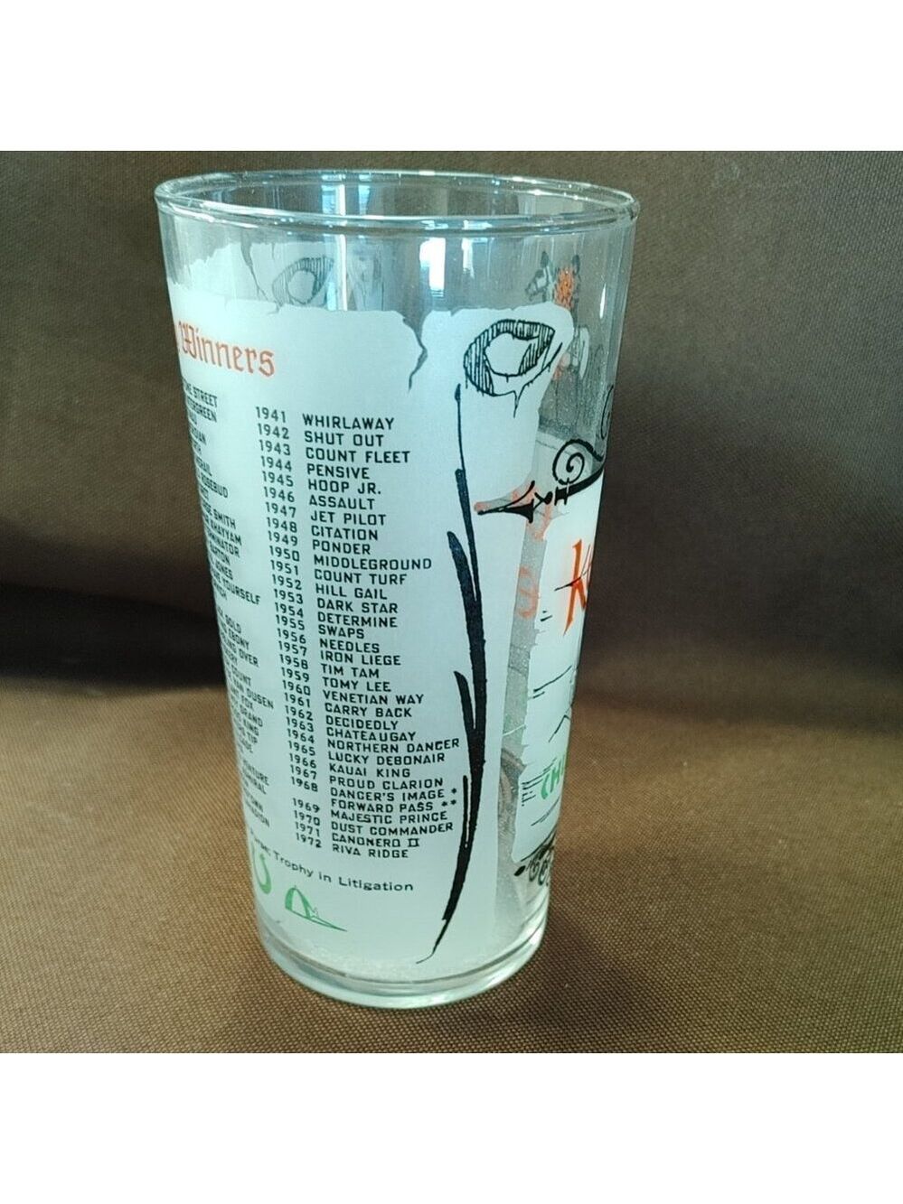 1973 Kentucky Derby Commemorative Mint Julep Glass – Secretariat Victory - Picture 4 of 4
